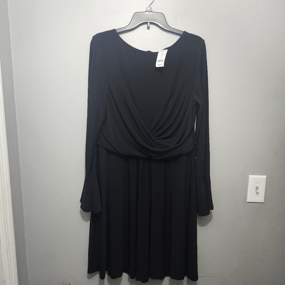 Harper Rose Womens Black Long Sleeve Mini Dress Size 16 - Picture 1 of 8